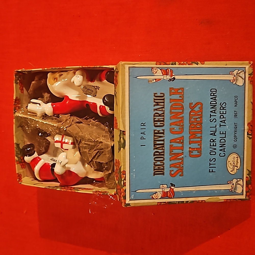 NIB-1957 NAPCO Santa Candle Climbers